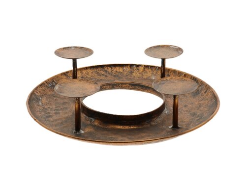 Kandelaar verona d38.5h10.5cm koper