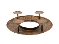 Kandelaar verona d38.5h10.5cm koper