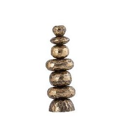 PTMD Kassam Gold casted alu candleholder pebbel stone S
