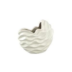 PTMD Kaylagh Cream wavy shaped ceramic pot M