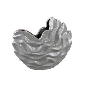 PTMD Kaylagh Grey wavy shaped ceramic pot L