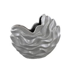 PTMD Kaylagh Grey wavy shaped ceramic pot L