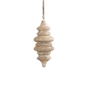 PTMD Keeton Cream mango wood hanger long bulb drop