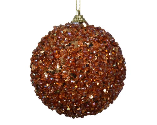 Kerstbal foam d10cm bruin/kleur(en)