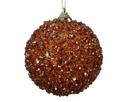 Kerstbal foam d10cm bruin/kleur(en)