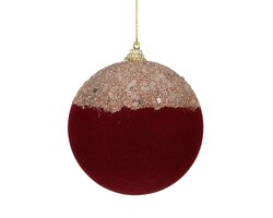 Kerstbal foam d10cm ossenbloed