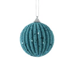 Kerstbal foam d8cm blauw