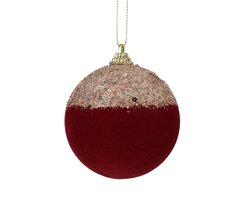 Kerstbal foam d8cm ossenbloed