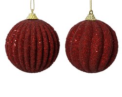 Decoris Kerstbal op draad foam 2ass