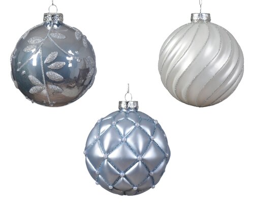 Decoris Kerstbal glas mix