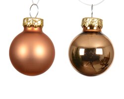 Kerstbal glas d2.5cm brandy 24st - afbeelding 2