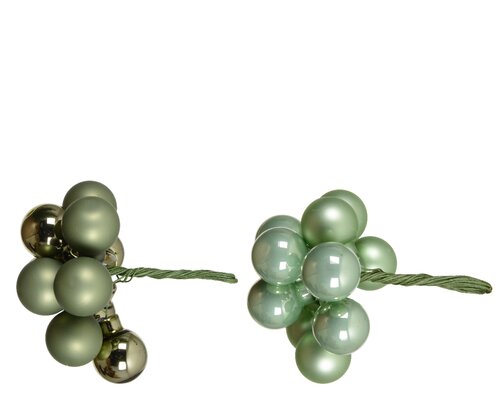Kerstbal glas d2cm groen 10st