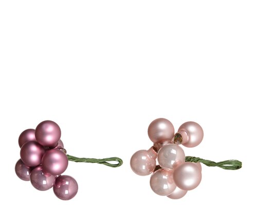 Kerstbal glas d2cm roze 10st