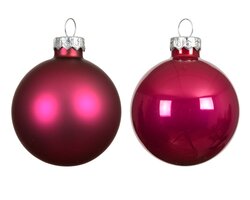 Kerstbal glas d3.5cm pink 16st - afbeelding 2