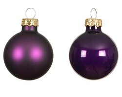 Kerstbal glas d3.5cm vijg 16st - afbeelding 2
