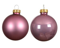 Kerstbal glas d3.5cm vntge rze 16st - afbeelding 2