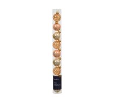 Kerstbal glas d3cm parel 9st - afbeelding 1