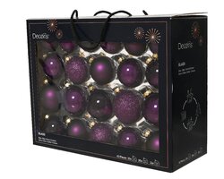 Kerstbal glas d7cm vijg 42st