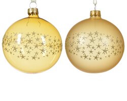 Decoris Kerstbal glas 2kl.ass