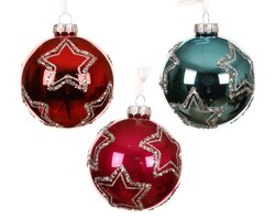 Kerstbal glas d8cm a3