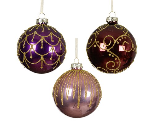 Kerstbal glas d8cm a3