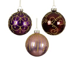 Kerstbal glas d8cm a3