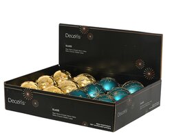 Decoris Kerstballen glas shiny - matt 4ass - afbeelding 2