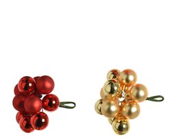 Kerstbal glas drd d2cm a2 10st r/gd - afbeelding 1