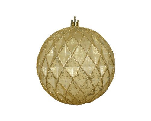 Kerstbal plc d10cm antiek gd