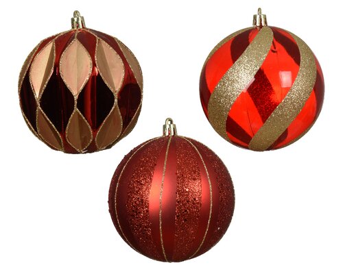Kerstbal plc d10cm rd/gd a3