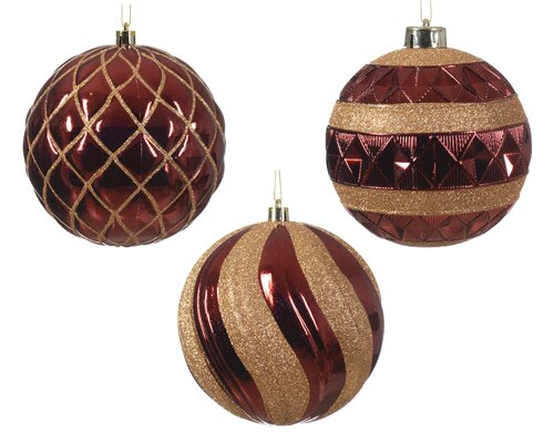 Kerstbal plc d12cm a3 ossenbloed