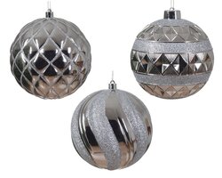 Kerstbal plc d12cm a3 zilver