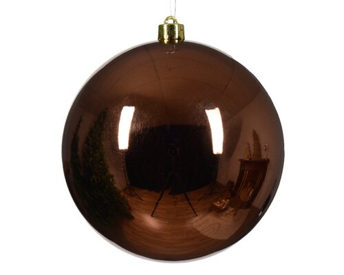 Kerstbal plc d14cm glans espresso