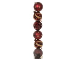 Kerstbal plc d15cm 6st ossenbloed