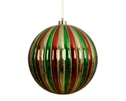 Kerstbal plc d20cm multi