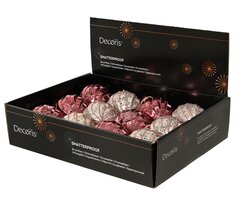 Decoris Kerstballen polystyreen shiny,mercury beads 2col ass - afbeelding 2