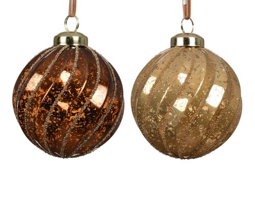 Decoris Kerstballen polystyreen shiny,mercury beads 2col ass