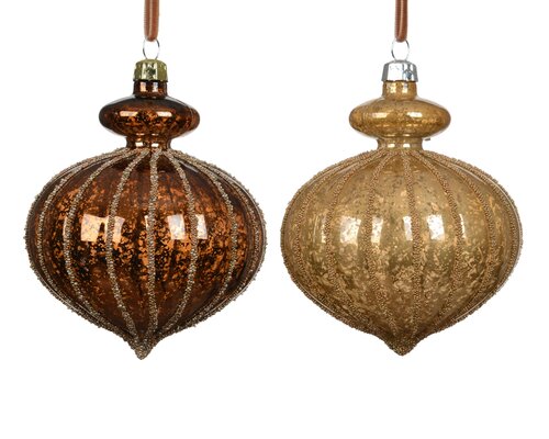 Decoris Kerstballen polystyreen shiny,mercury beads 2col ass