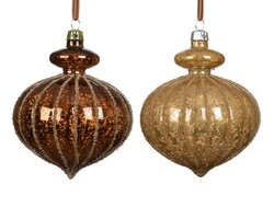 Decoris Kerstballen polystyreen shiny,mercury beads 2col ass