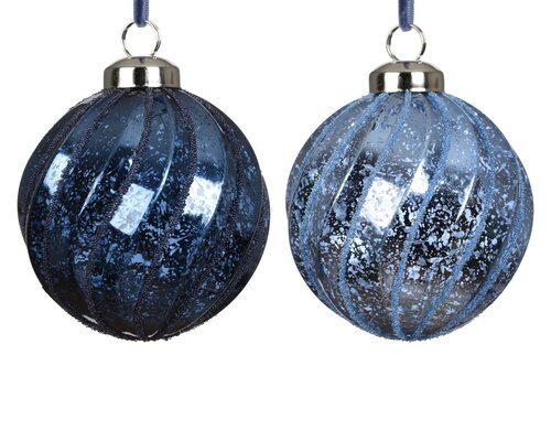 Decoris Kerstballen polystyreen shiny,mercury beads 2col ass