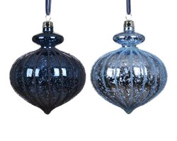 Decoris Kerstballen polystyreen shiny,mercury beads 2col ass