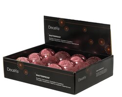 Decoris Kerstballen polystyreen transparent,shiny beads 2ass - afbeelding 2
