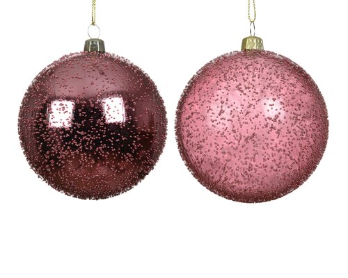 Decoris Kerstballen polystyreen transparent,shiny beads 2ass - afbeelding 1