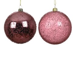 Decoris Kerstballen polystyreen transparent,shiny beads 2ass - afbeelding 1