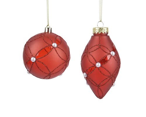 Decoris Kerstbal polystyreen transparent 2ass