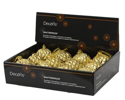 Decoris Kerstbal kunststof glitter - afbeelding 2