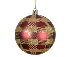 Kerstbal plc d8cm ossenbloed a2