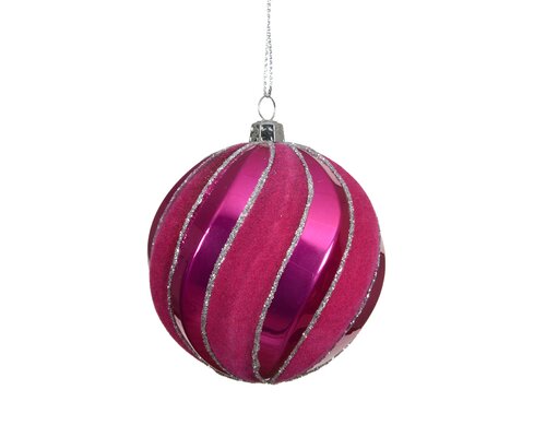 Kerstbal plc d8cm pink