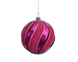 Kerstbal plc d8cm pink