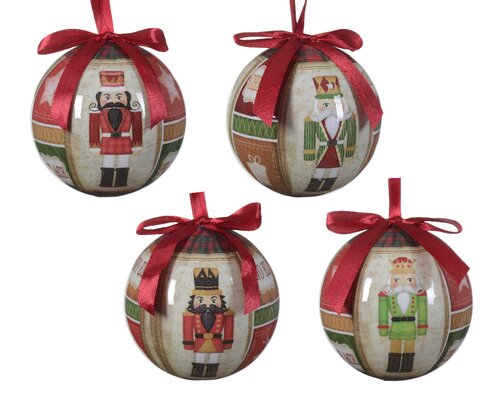 Decoris Kerstbal polyfoam 4ass